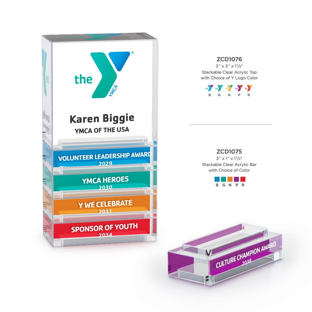 Color YMCA Stackable Acrylic Bar (Add-on)