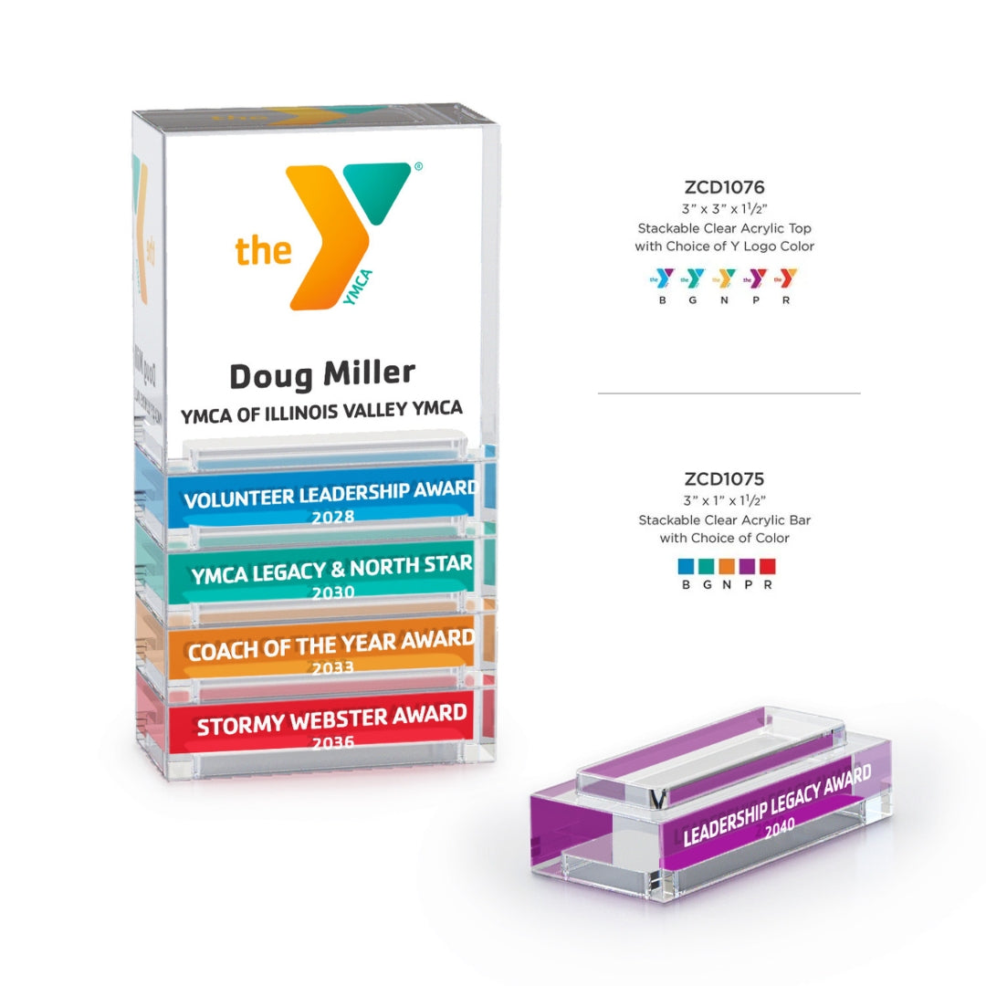 Color YMCA Stackable Acrylic Bar (Add-on)