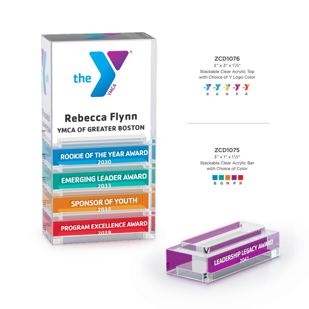 Color YMCA Stackable Acrylic Bar (Add-on)