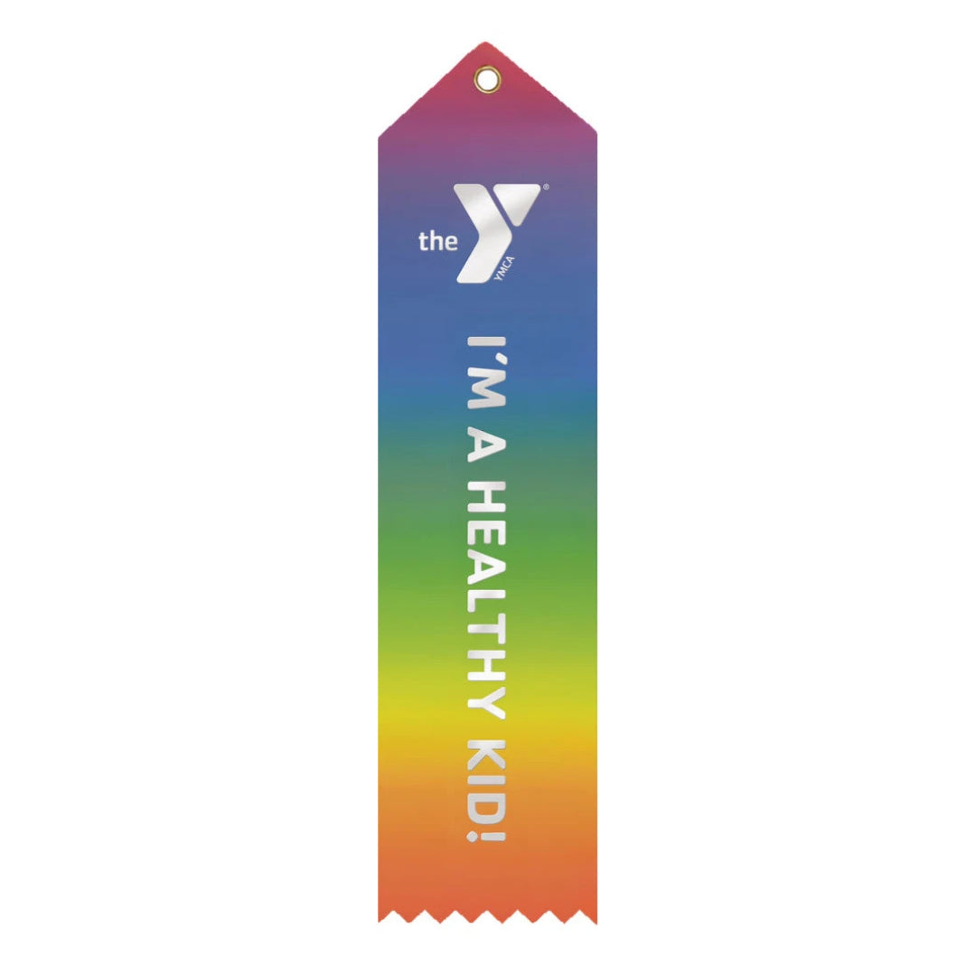 "I'M A HEALTHY KID!" Rainbow YMCA Ribbon