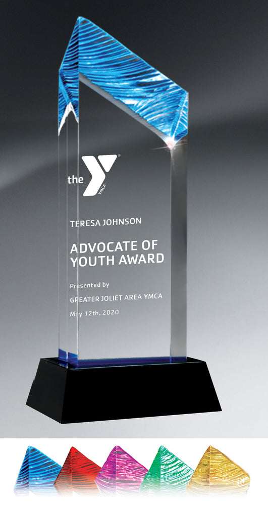 Large Chisel-Carved Acrylic Tower Award