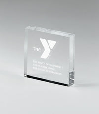 Laser-Engraved Acrylic Block Award