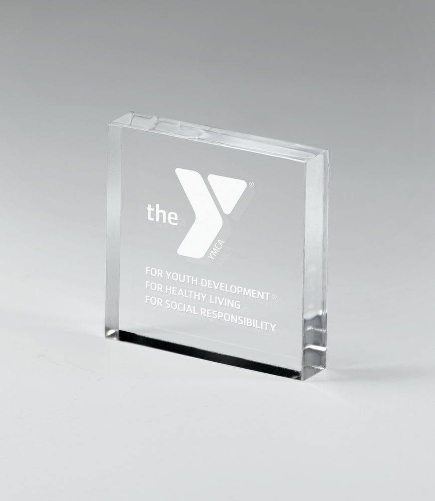Laser-Engraved Acrylic Block Award