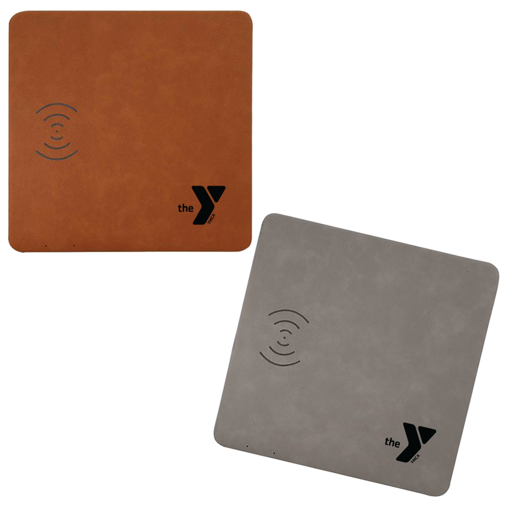 YMCA Leatherette Wireless Phone Charging Mat