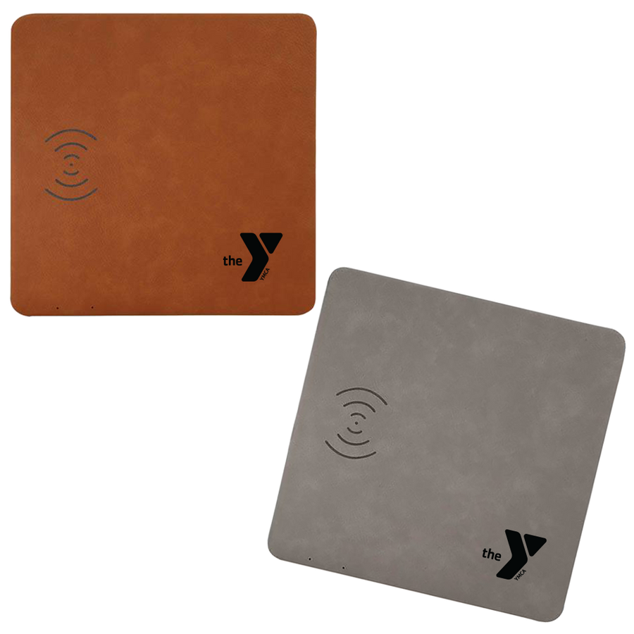 YMCA Leatherette Wireless Phone Charging Mat