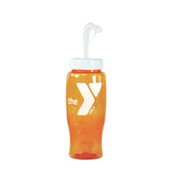 27 oz. Orange Sports Bottle w/ Straw