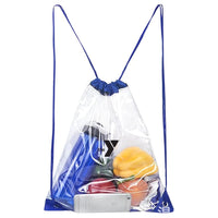 YMCA Branded Clear with Blue or Red Drawstring Bag