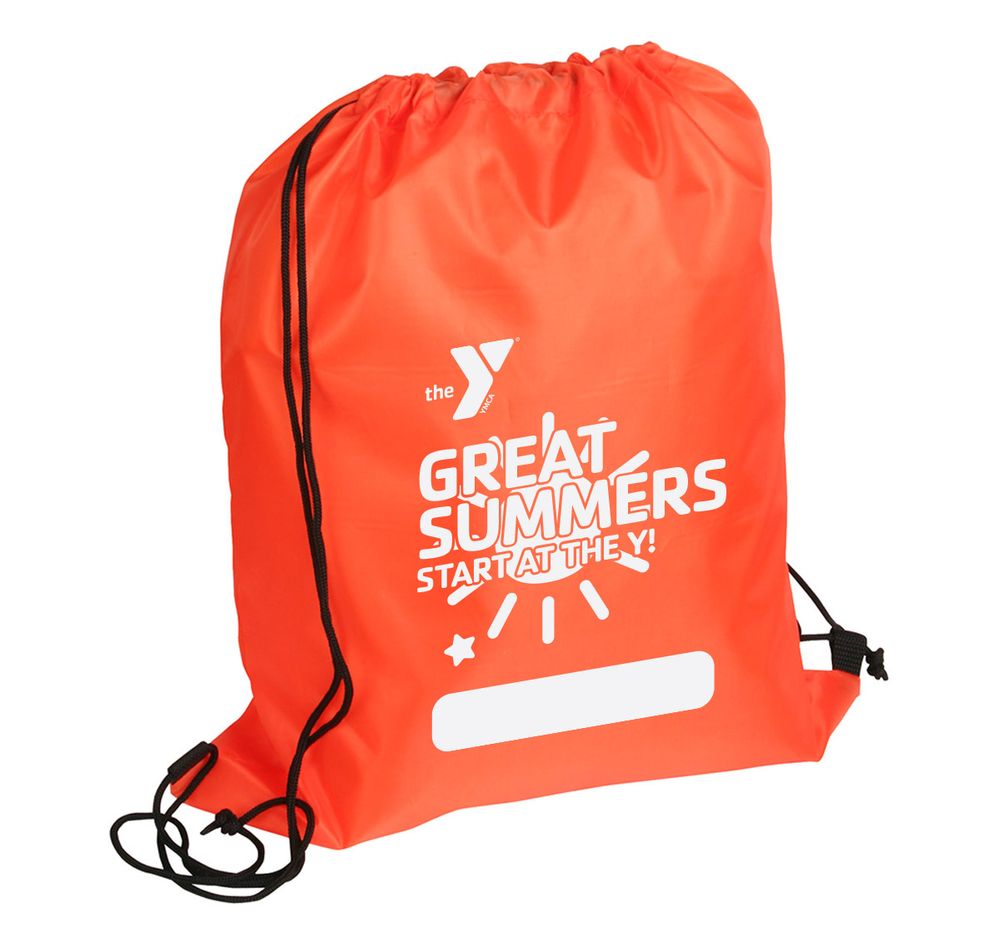 NEW Budget Basic Orange Drawstring Bag