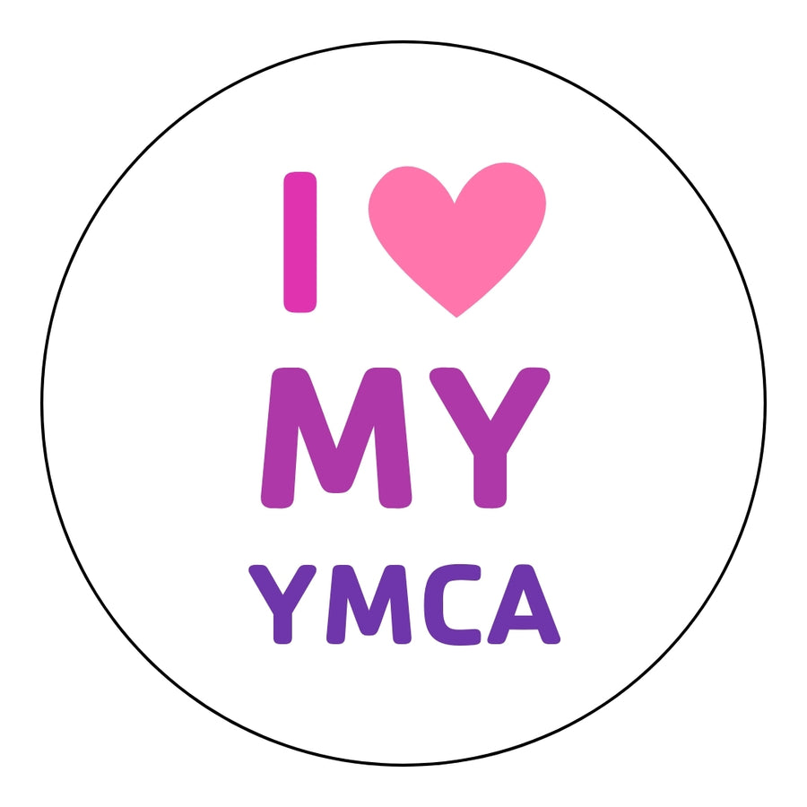 I LOVE MY YMCA - Round Sticker - Window or Bumper 3.5" Diameter