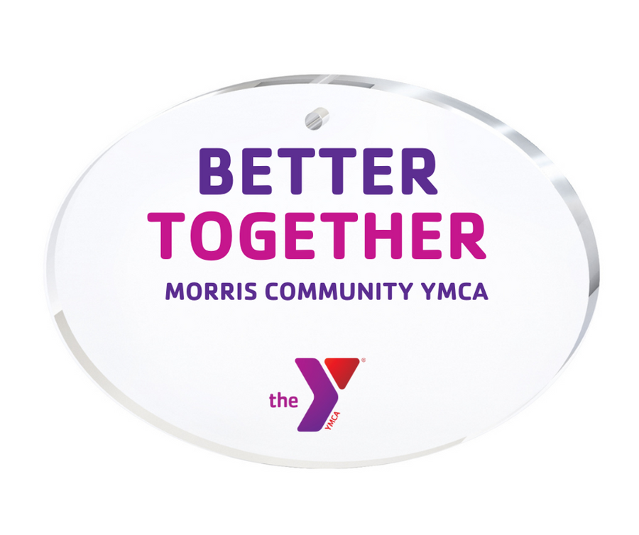 Full-color Imprinted Oval Acrylic Ornament, Custom