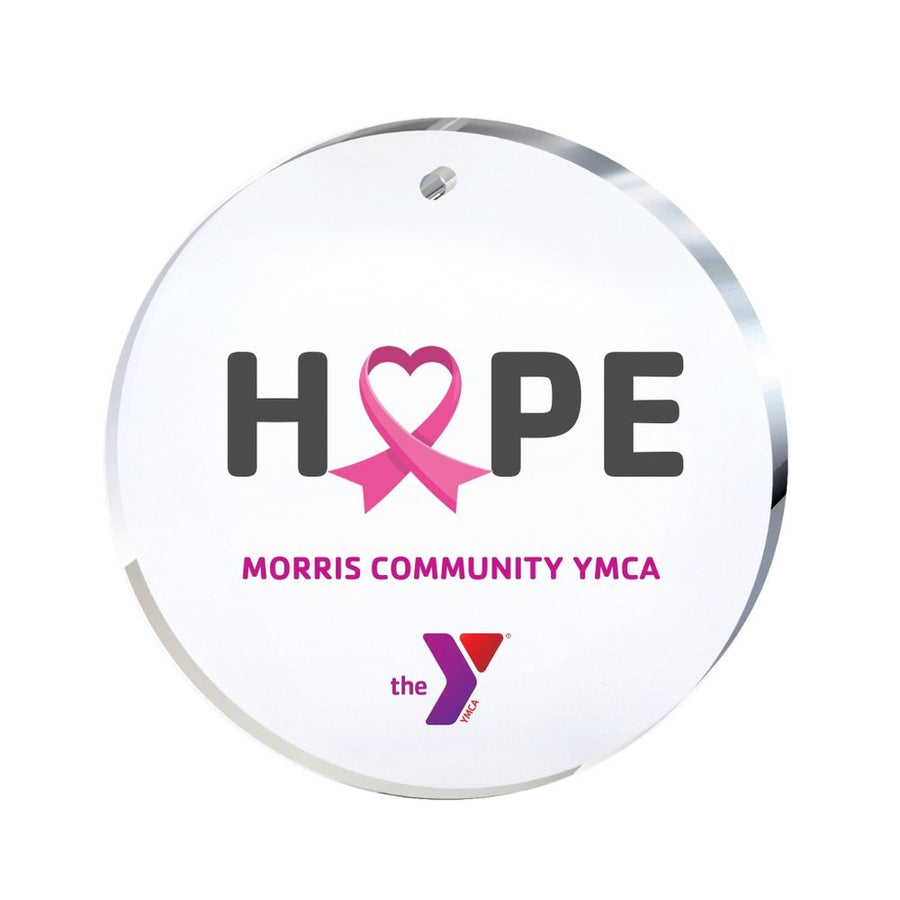 Acrylic Circle Ornament - Breast Cancer Awareness, Custom