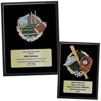 Resin Mounted to Ebony Finish Plaque