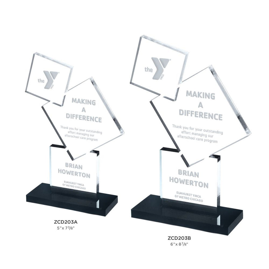 Tumbling Blocks Acrylic Award