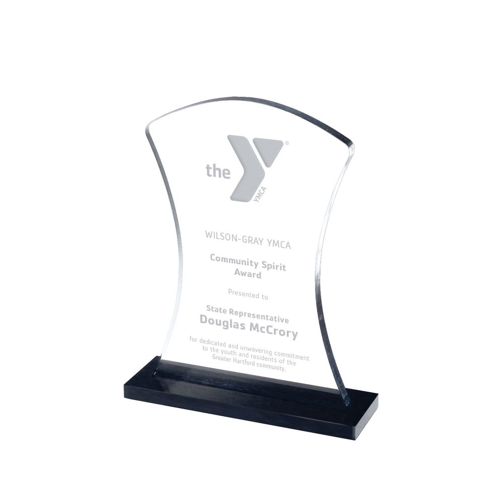 Tapered Acrylic Award with Full Color Imprint