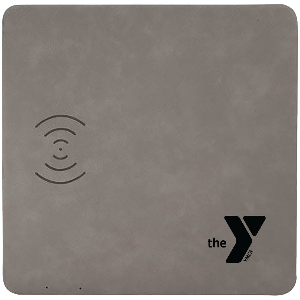 YMCA Leatherette Wireless Phone Charging Mat