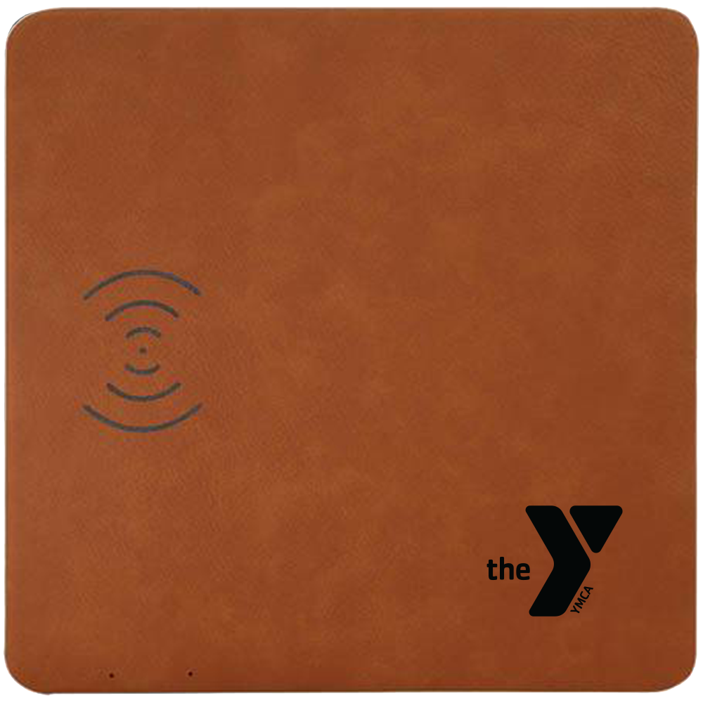 YMCA Leatherette Wireless Phone Charging Mat