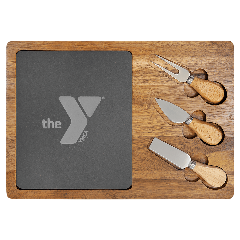 Acacia Cheese Board Gift Set with Tools