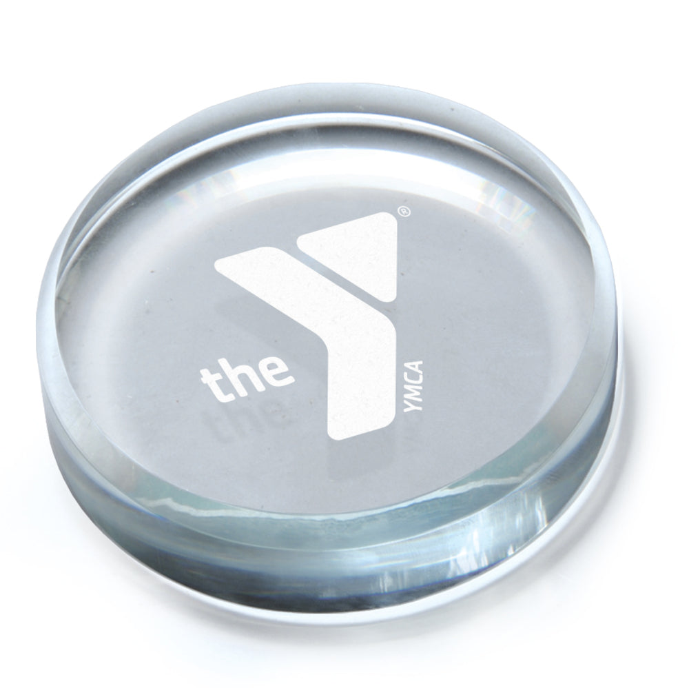 YMCA Glass Paperweight