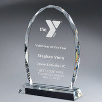 Faceted Oval Crystal Award