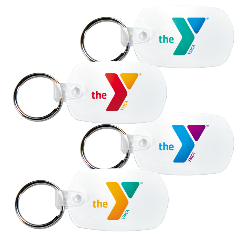 White YMCA Keychain - Special Order Colors