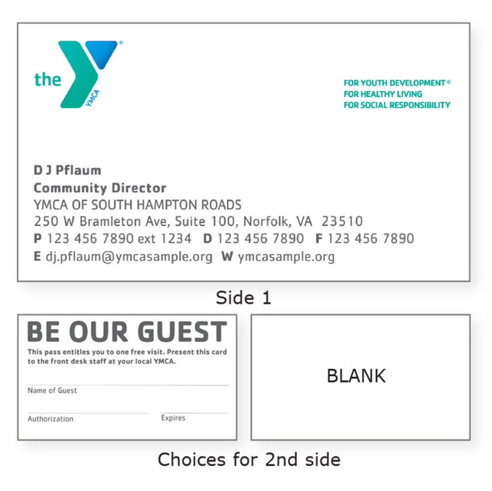 Package of 500 Y Business Cards