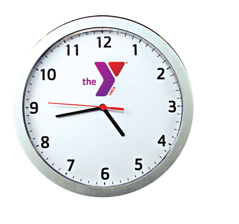 Silver YMCA Wall Clock