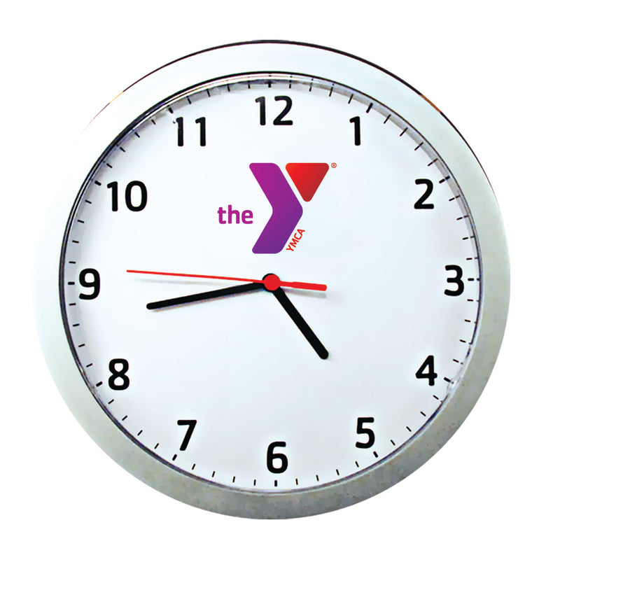 Silver YMCA Wall Clock