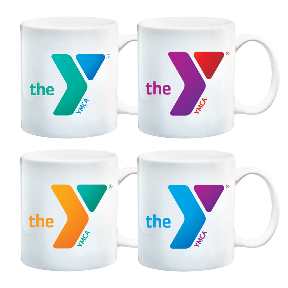11 oz White Ceramic Mug with Y Logo SPECIAL ORDER COLORS