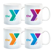 11 oz White Ceramic Mug with Y Logo SPECIAL ORDER COLORS