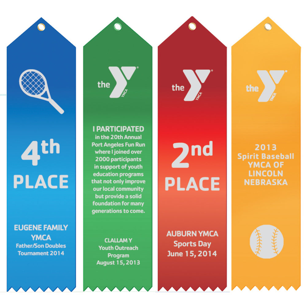 2” x 8” V-Top Ribbons with Pinked Bottom