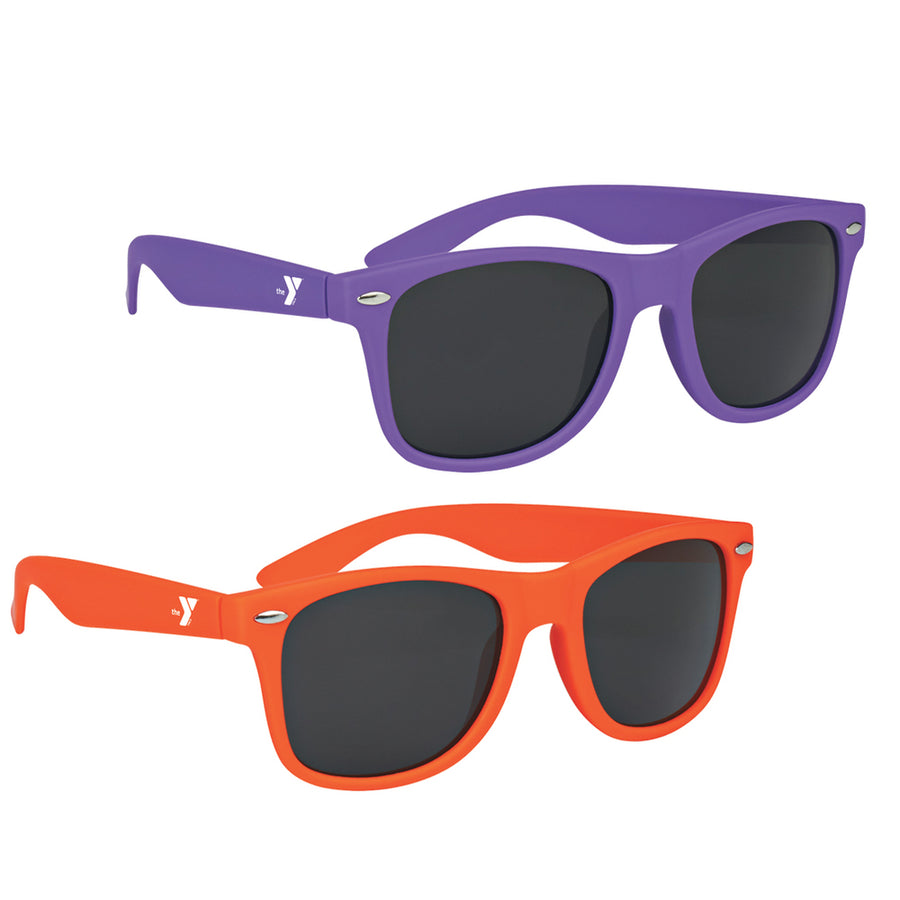 Velvet-Touch Matte Sunglasses Purple or Orange