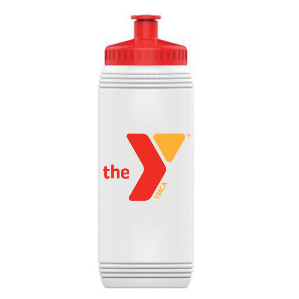 Value Priced 16 oz. Sports Bottle with full-color red logo