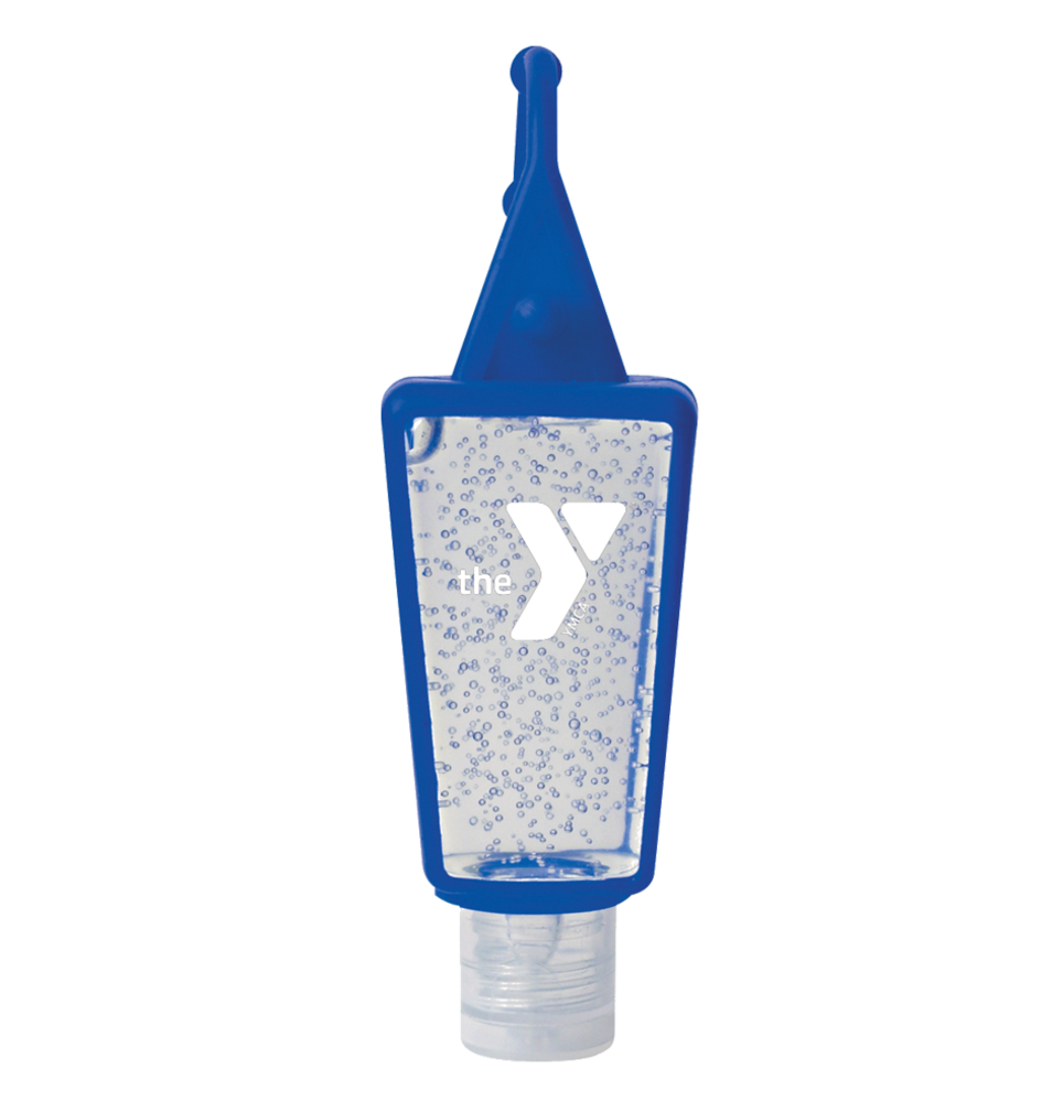 Refillable Hand Sanitizer with Blue Silicone Holder