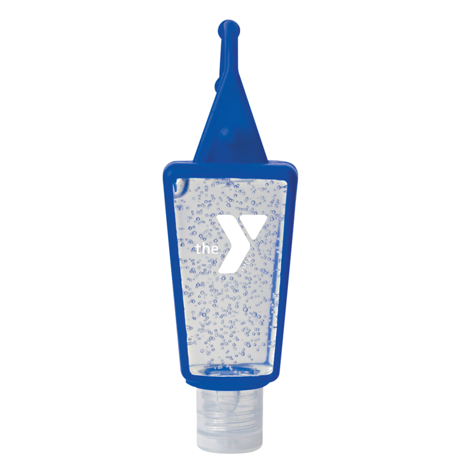 Refillable Hand Sanitizer with Blue Silicone Holder
