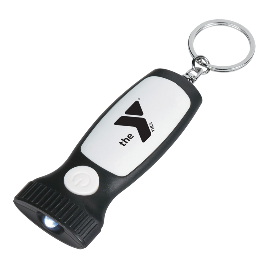Black Slim LED Light Key Chain