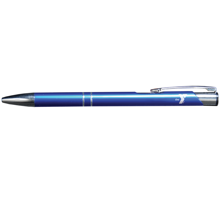 Blue Pen with Silver finish Trim and optional personalization