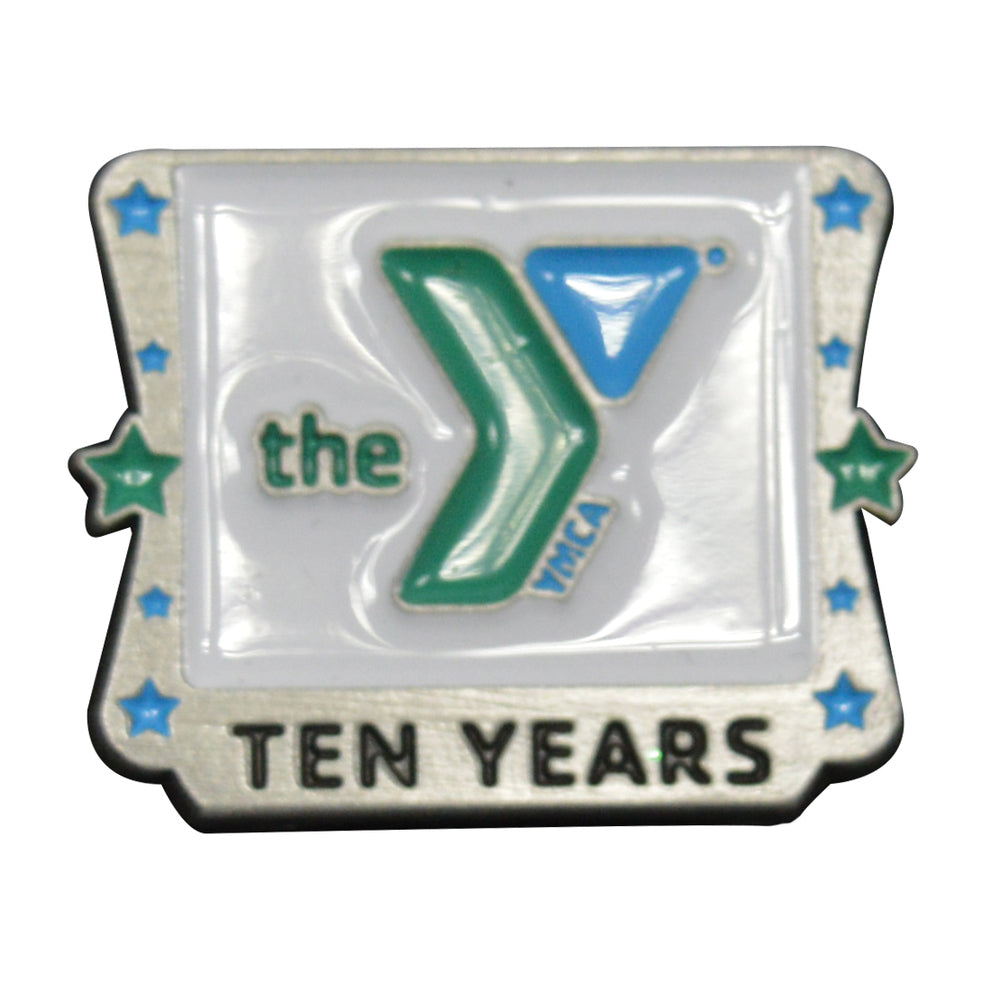 Y Logo Star 10 Year Service Pin
