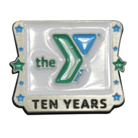 Y Logo Star 10 Year Service Pin