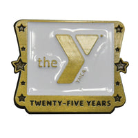 Y Logo Star 25 Year Service Pin