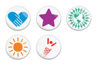 1” Assorted Y Image Buttons (25 pack)