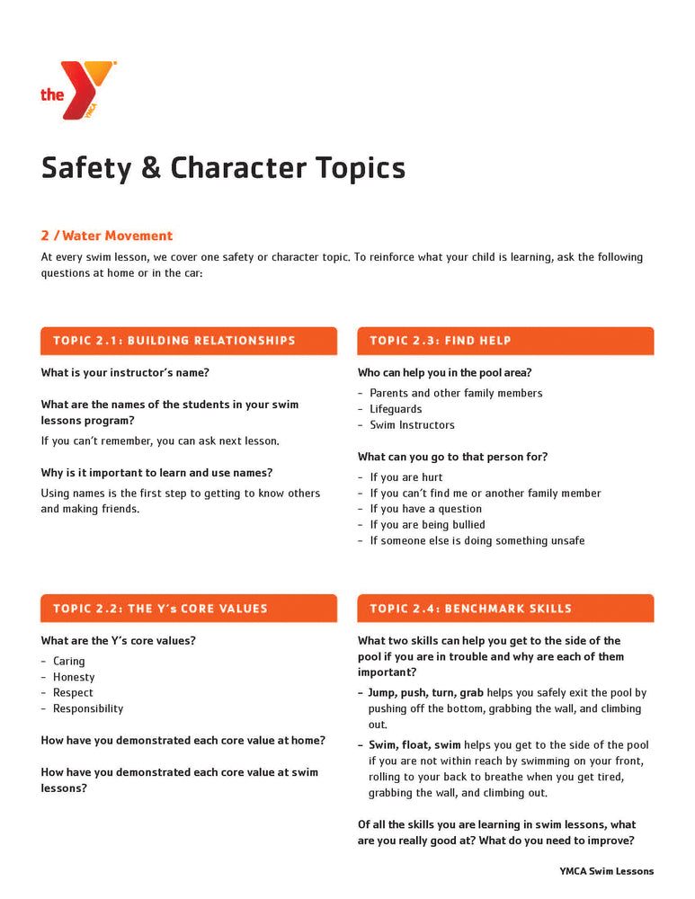 25 PACK Safety & Character Topics - Water Movement