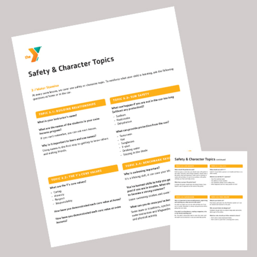 25 PACK Safety & Character Topics - Water Stamina