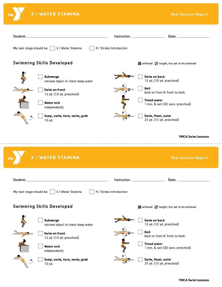 25 PACK Double-Sided Half Sheet - Water Stamina