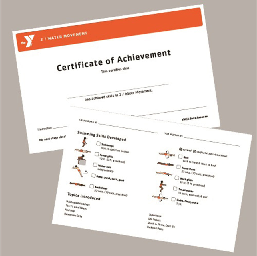 PACK OF 25 Program Certificates - Double-Sided Half Sheet - Water Movement