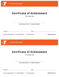 PACK OF 25 Program Certificates - Double-Sided Half Sheet - Water Movement