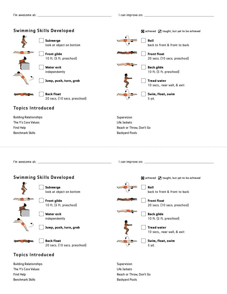 PACK OF 25 Program Certificates - Double-Sided Half Sheet - Water Movement