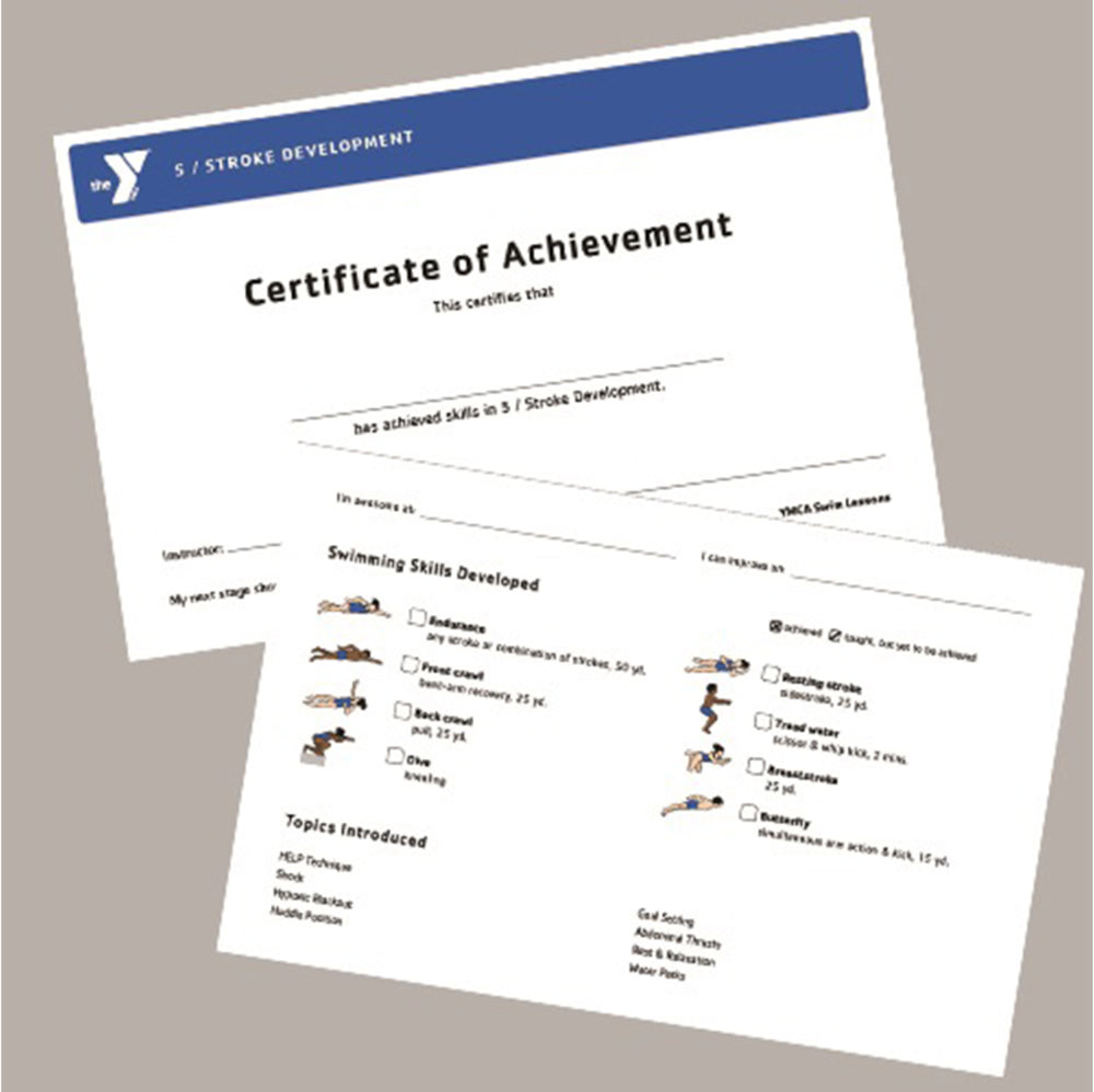 PACK OF 25 Program Certificates - Double-Sided Half Sheet - Stroke Development