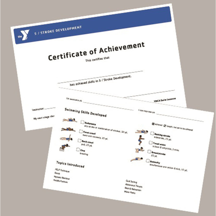 PACK OF 25 Program Certificates - Double-Sided Half Sheet - Stroke Development