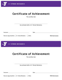 PACK OF 25 Program Certificates - Double-Sided Half Sheet - Stroke Mechanics