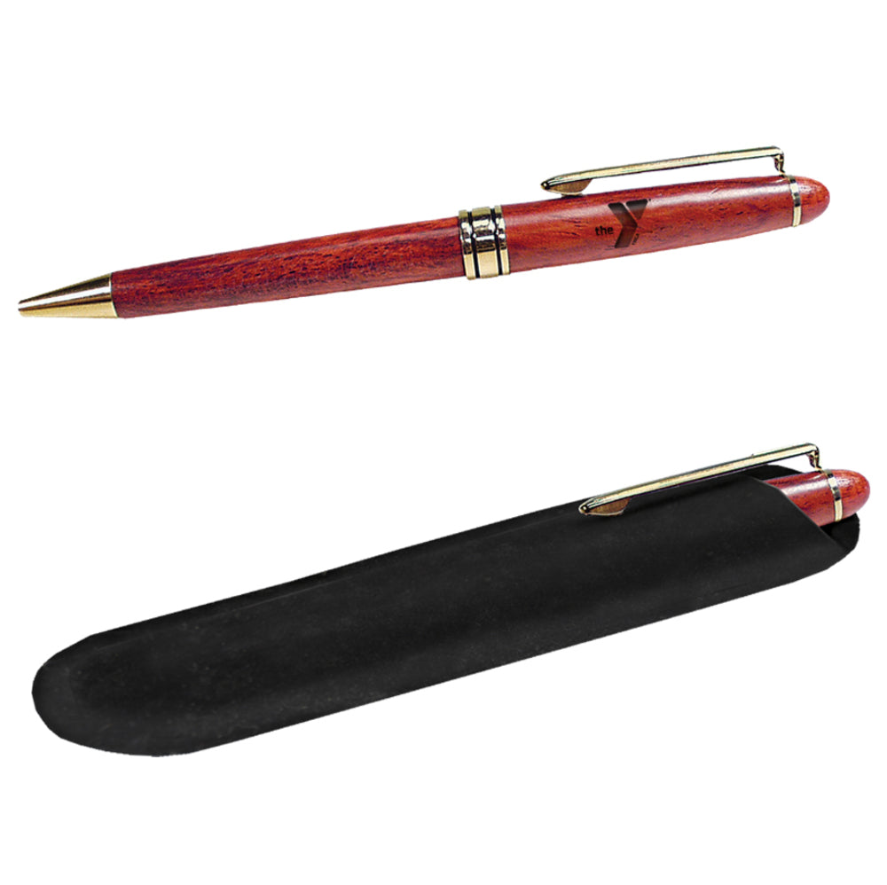 Rosewood Pen with Gold Accents and Cover